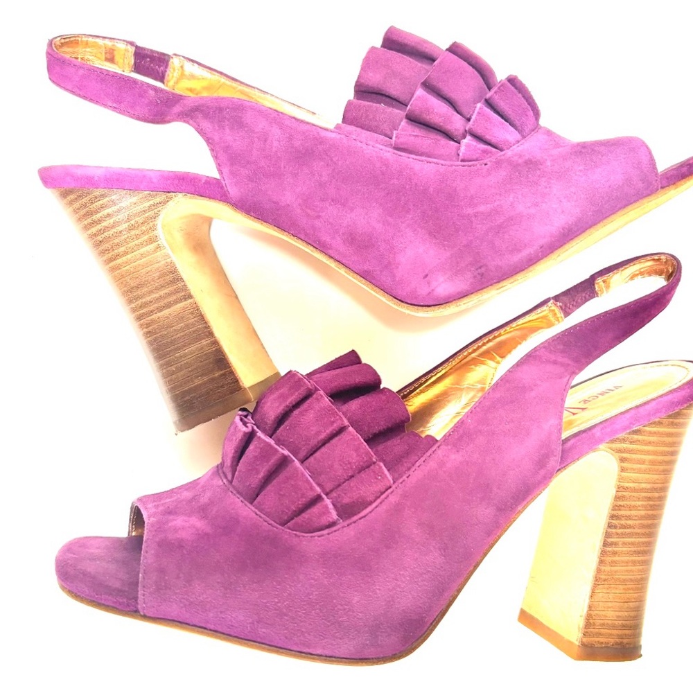 Vintage Vince Camuto Slingbacks Heels Size 8 - Picture 7 of 9